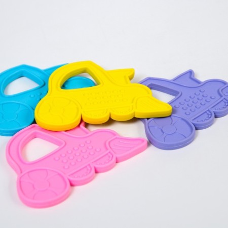Silicone “Steam” teether, mix color, button-8