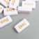 Beads for creativity plastic "Golden inscriptions" White set 20 grams