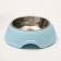 Metal bowl on a plastic base 400 ml, 18.5 x 18.5 x 6 cm, blue