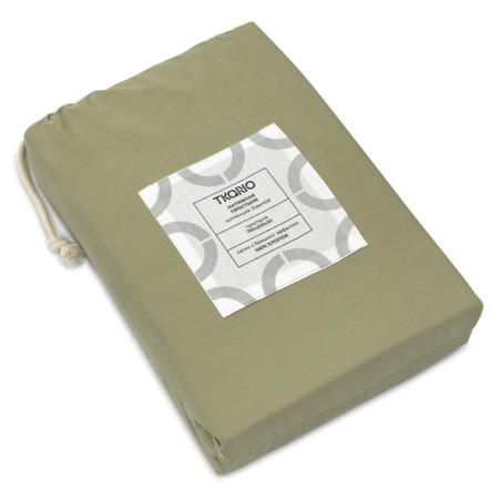 ELS sheet Essential, size 160x200x30 cm, sage color-4