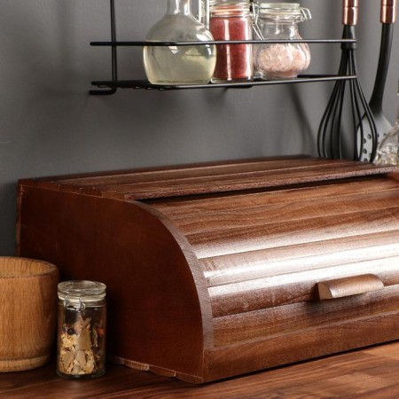 Wooden breadbine "Country", 45 cm, beech array-3