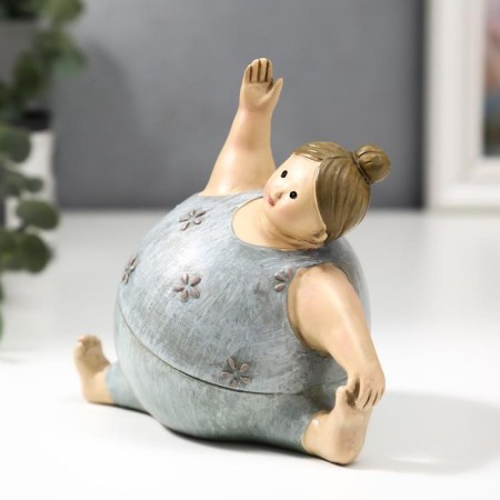 Souvenir Polystone "Pyshchka - Stretching" 12x8.5x13 cm-1