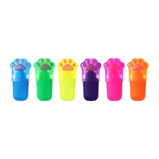 A set of markers of textbooks 6 pieces 6 colors, in the pencil case on the zipper neon