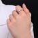 Ring Xuping flicker, white color in silver, size 18