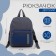 Baby backpack with zipper, external pocket, reflective strip, gray color