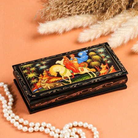 Casket - a bill "Fairy Tale", 8.5 × 17 cm, lacquer miniature