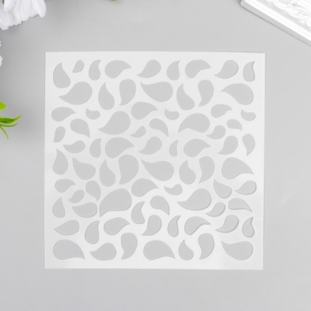 Stencil plastic "droplets of different sizes" 13x13 cm