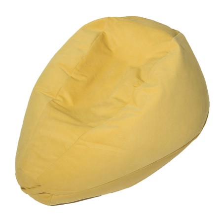 Mear-bag “Pear” is small, diameter 70 cm, height 90 cm, lemon color, velor-1