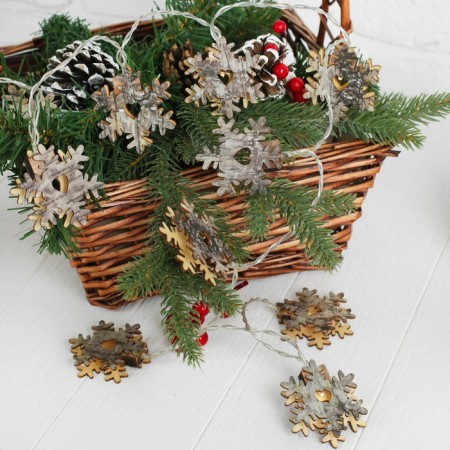 New Year's garland "Snowflakes", length 150 cm