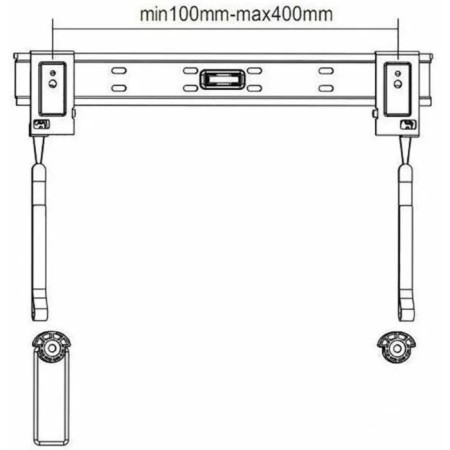 GMP 3002 bracket, fixed, 26-47 ", up to 50 kg, 14.5 mm from ST, black-1
