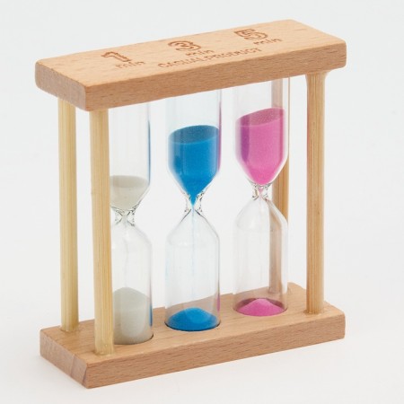 Sanding clock "CALT", for 1, 3, 5 minutes, 3 x 9 cm-12