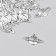 Decor for creativity Metal "Saturn with stars" set of 20 pcs silver 2.1x1.3 cm