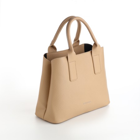 Women's bag with zipper, Textura, average size, beige color-3