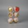 Christmas tree toys, New Year's balls, plastic, D-6 cm set, 6 pcs "New Year's delight" Gold