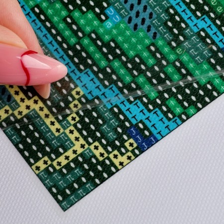 Diamond mosaic with full filling on the canvas "Leopard", 30 x 40 cm-4