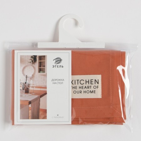 The path to the table Ethel Kitchen 40x150 cm, orange color, 100% cotton, sarzha 220 g/m2-6