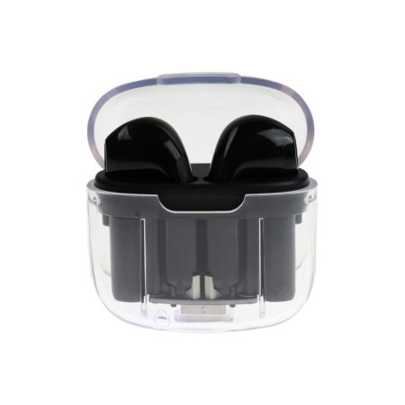 Wireless headphones Mybit Pro13, TWS, inserts, BT 5.0, 30/180 mAh, transparent, black-4