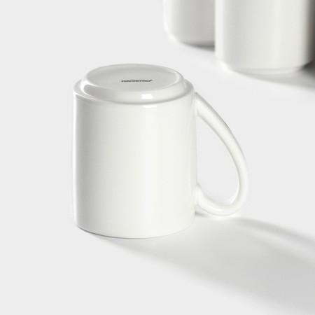 A set of porcelain mugs Magistro Mien, 6 items: 270 ml, white color-3