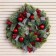 New Year's Wreath D-36 cm "Cozy Fairy Tale" Fat Baths Scarlet Balls