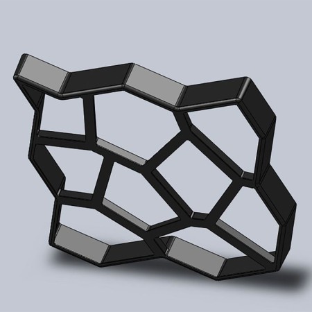Form for a garden path 50 x 50 cm, black-1
