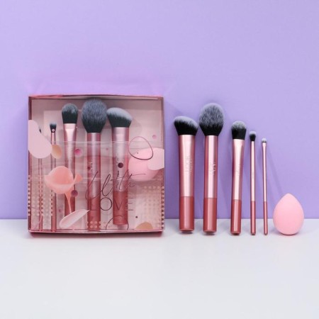 Charming makeup kit: brushes 5 pcs and sponge-2