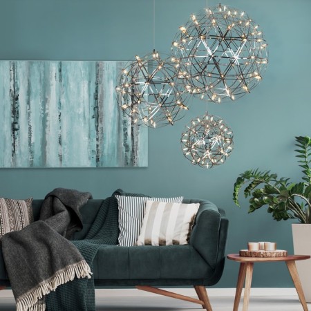 Suspended LED lamp PLESSO, LED board, 60x60 cm-1