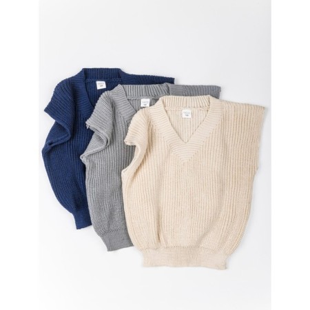 Жилет для девочки Amarobaby Knit, рост 134 см, цвет серый-21