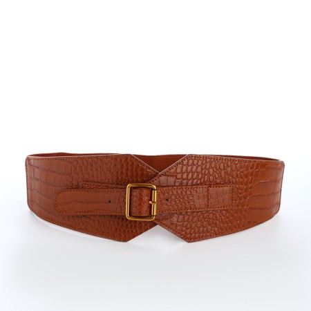 Women's belt, width 10 cm, red color-6