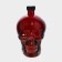 Glass bottle "Skull", 0.77 l, red color