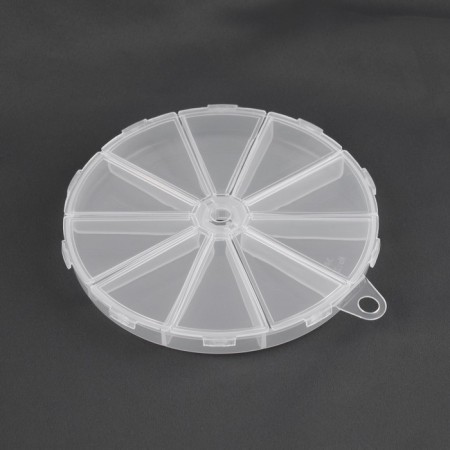 Organizer for beads, 10 departments, d = 12.8 × 1.5 cm, the color is transparent-2