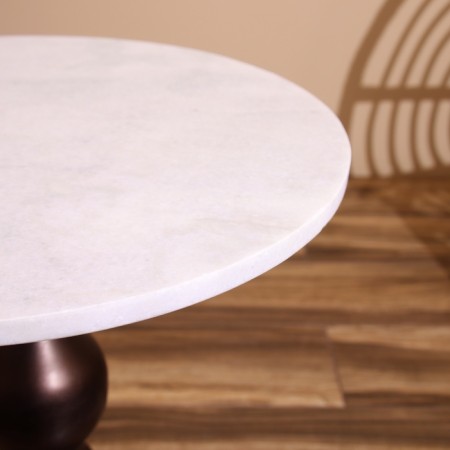 Coffee table 41x41x57 cm, aluminum/marble-3