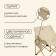 Folding chair 65 x 58 x 66 cm, up to 120 kg, beige color