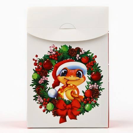 Box a gift New Year's folding "New Year's snake", 15 x 7 x 22 cm, New Year-2