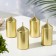 Set of candles "Column", 4 pieces, gold 7x3.8 cm