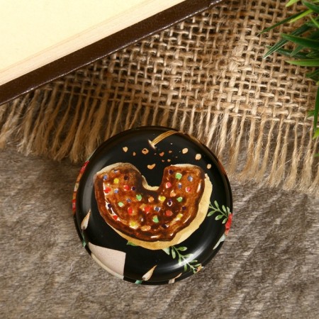 Casket Metal round "Donut" mix 2.2x4x4 cm-2