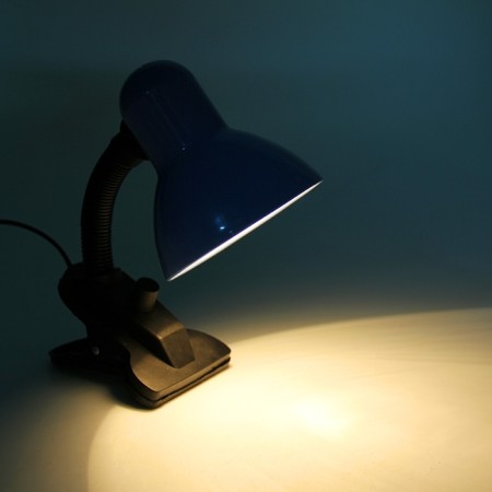 E27 desktop lamp, light regulatory, on a clamp (220V) blue (108a) Risalux-2