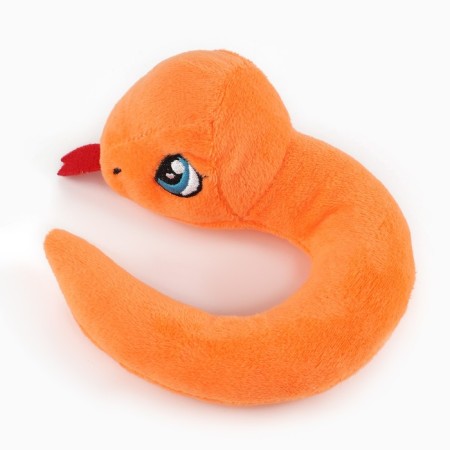Pomposhki soft toy snake is small, orange-1