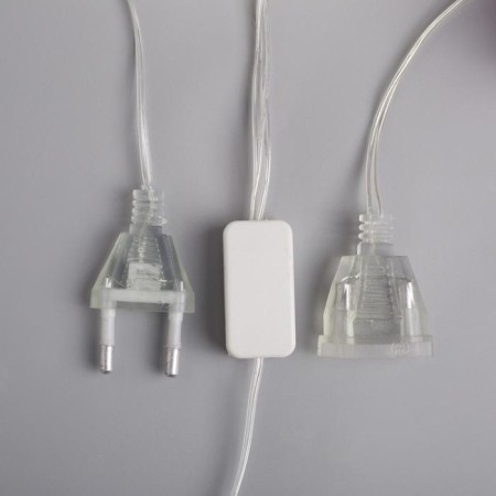 Garland “thread” 5 m with nozzles “green roses”, ip20, transparent thread, 20 LED, glow warm white, 220 V-3