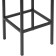 Stool Bar loft Metal/fabric, black/gray 35x35x65 cm