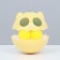 Nevali toy with cat mint and feather, 9.5 cm, yellow