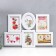 Photo frame in 6 photos 13x18 cm "with patterns" white 37.5x59 cm