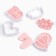 New Year. A set of cookies "Pattern on the windows", plastic, 4 pcs