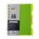 Notepad on the crest A6, 100 sheets, line, plastic cover, with neon divisors, mix