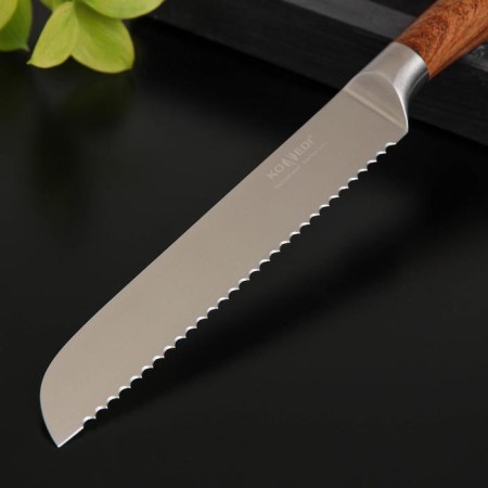 Bread knife Forest, blade 20 cm, brown color-2