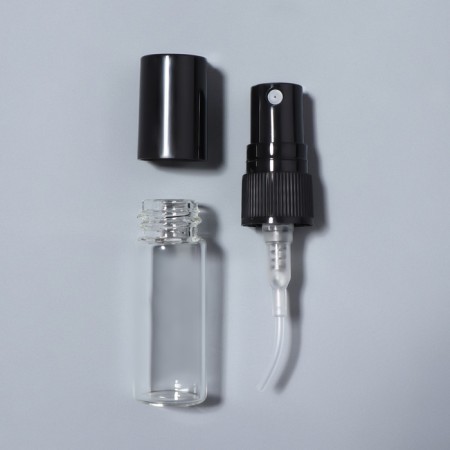 A bottle for storage, with a sprayer, 3 ml, packing - 5 pcs, black color-5