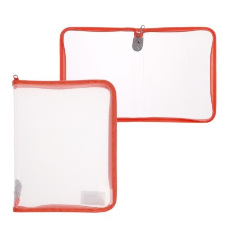 Plastic folder A5, 230 x 180 x 25 mm, lightning around, calligrata "office", PM-A5-01, 0.5 mm, transparent, Pastel, peach