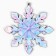Christmas tree toy New Year's "Snowflake", for the New Year, 9x 9cm