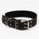 Leather collar on synthetic winterizer, 82 x 4.5 cm, Osh 50-70 cm, black