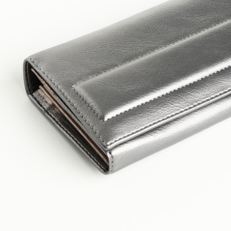 Women's wallet on magnets, silver color-2