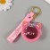 Trick rubber with carbine, strap "Moon Cat" Water with sparkles 6.5x6x4 cm